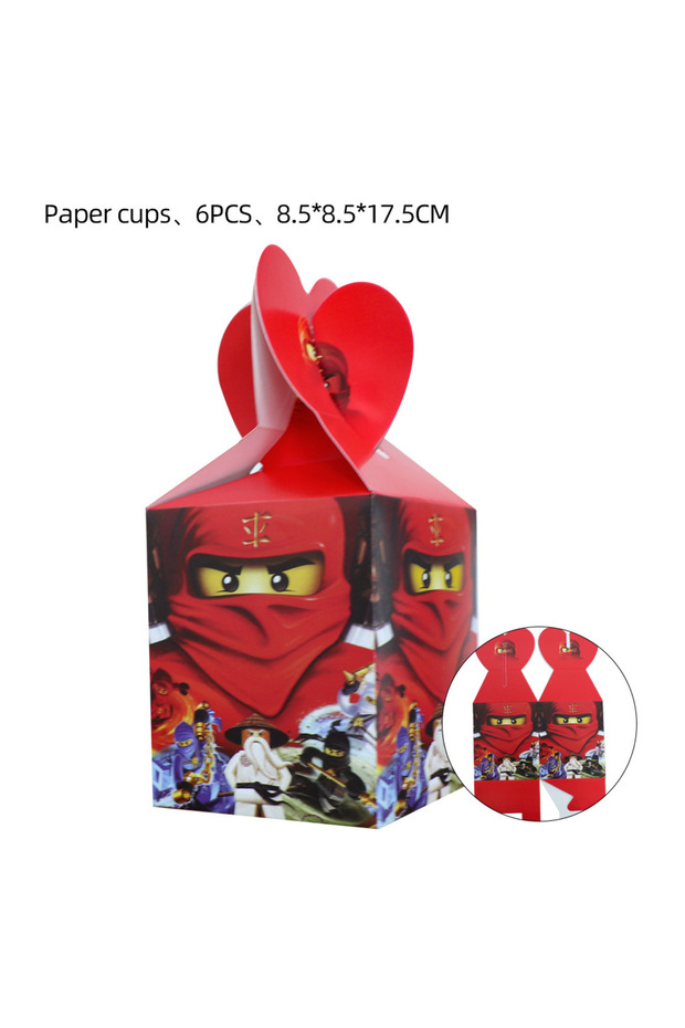 Other Candy box-6pcs Cartoon Ninja Theme Birthday Party Decorations Cute Balloons Plates Banner Tabl