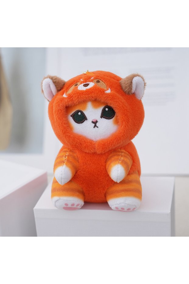 about 12cm Panda Cat 12cm Anime Mofusand Plush Keychain Pendant Bag Pendant Cartoon Cute Little Racc