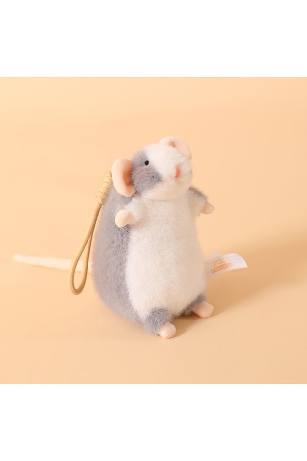 15cm gray white 15/21CM Cute Fancy Rat Plush Toys Soft Stuffed Animal Doll Plush Small Mouse Pendant
