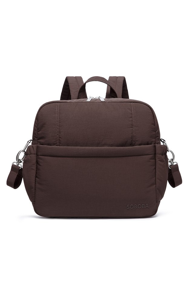 Coffee Soboba Large Capacity Diaper Backpack Multi-functional Nappy Changing Bag for Newborns Travel