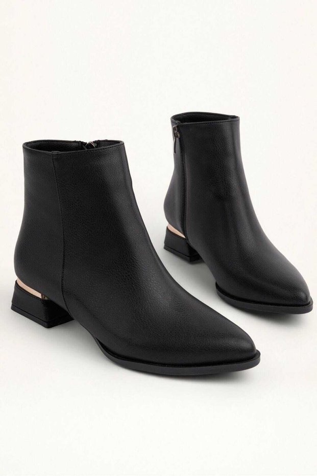 Women's Boots, Zippered, Thick-Soled, Short-Heeled Boots.