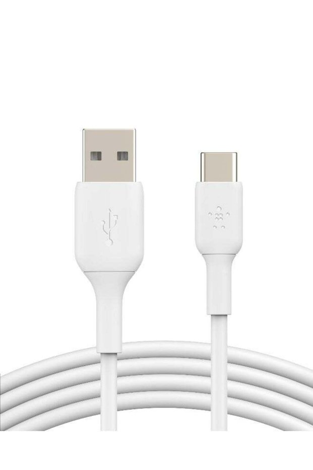 كابل Boost Charge من USB-A إلى USB-C، طول 2 متر، لون أبيض.