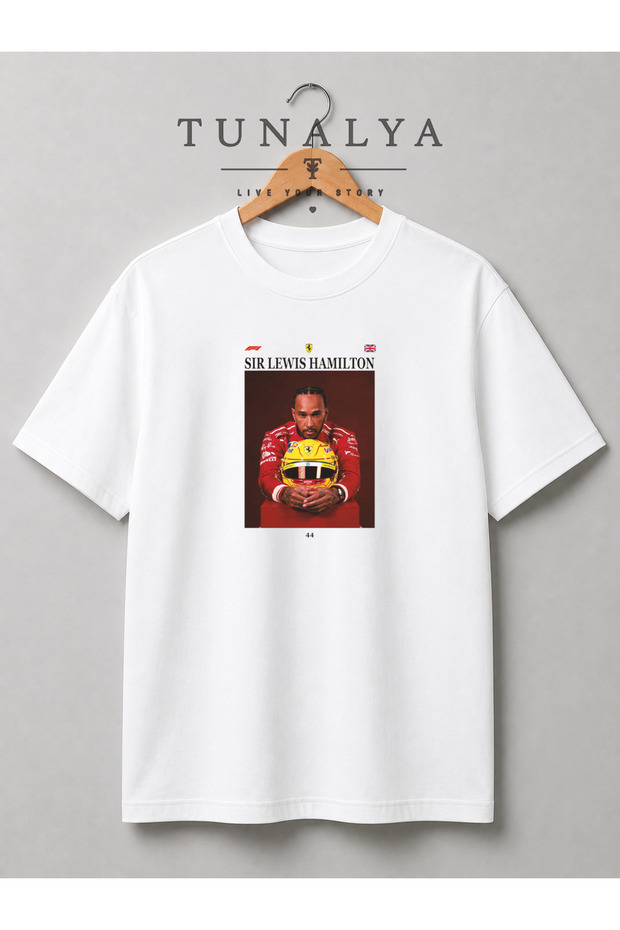 Lewis Hamilton Printed Oversized Unisex T-Shirt, Comfortable Fit, Crew Neck T-Shirt.