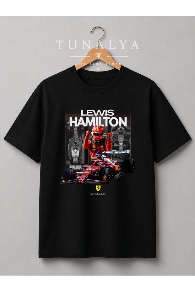 Lewis Hamilton Printed Oversized Unisex T-Shirt, Comfortable Fit, Crew Neck T-Shirt.