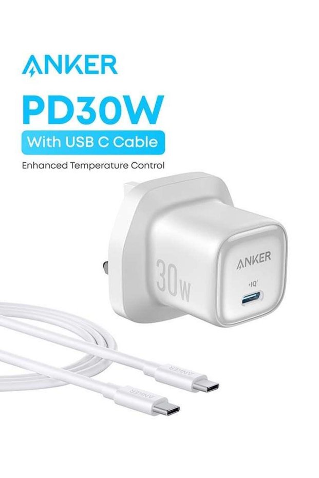 شاحن USB-C بقوة 30 واط، شاحن Zolo Compact GaN USB-C، تحكم محسن في درجة الحرارة، تصميم مدمج