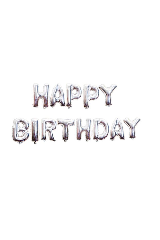 16INCH silver 16 inch Letters HAPPY BIRTHDAY Foil Balloons Happy Birthday Party Decoration Kids Alp