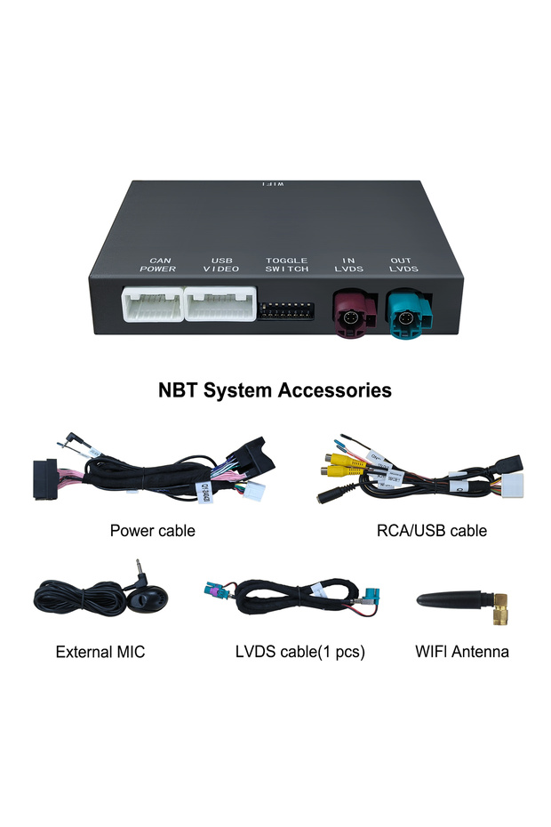 black Wireless CarPlay Android Auto Retrofit Kit Decoder Box for BMW NBT ID4 Head Unit System Retain