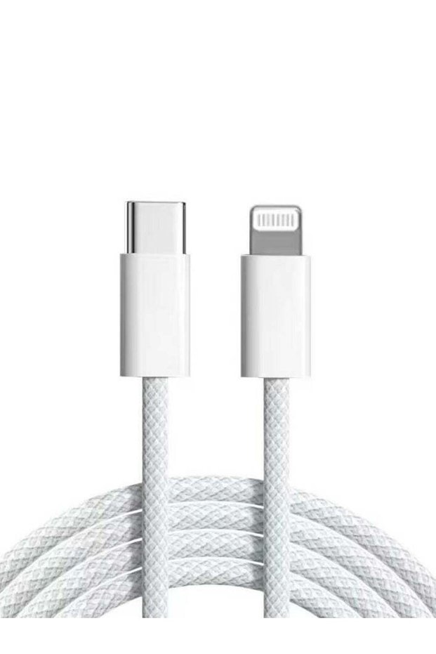 كابل شحن سريع بطول 1 متر، من نوع Lightning إلى USB-C، بقدرة 65 واط، متوافق مع أجهزة iPhone، ومقاوم للقطع.
