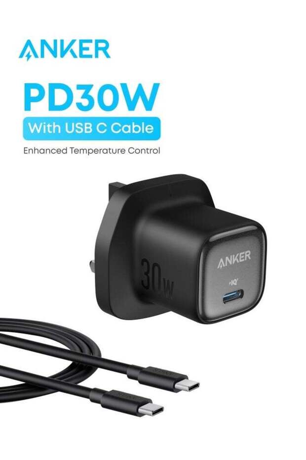 شاحن USB-C بقوة 30 واط، شاحن Zolo Compact GaN USB-C، تحكم محسن في درجة الحرارة، تصميم مدمج