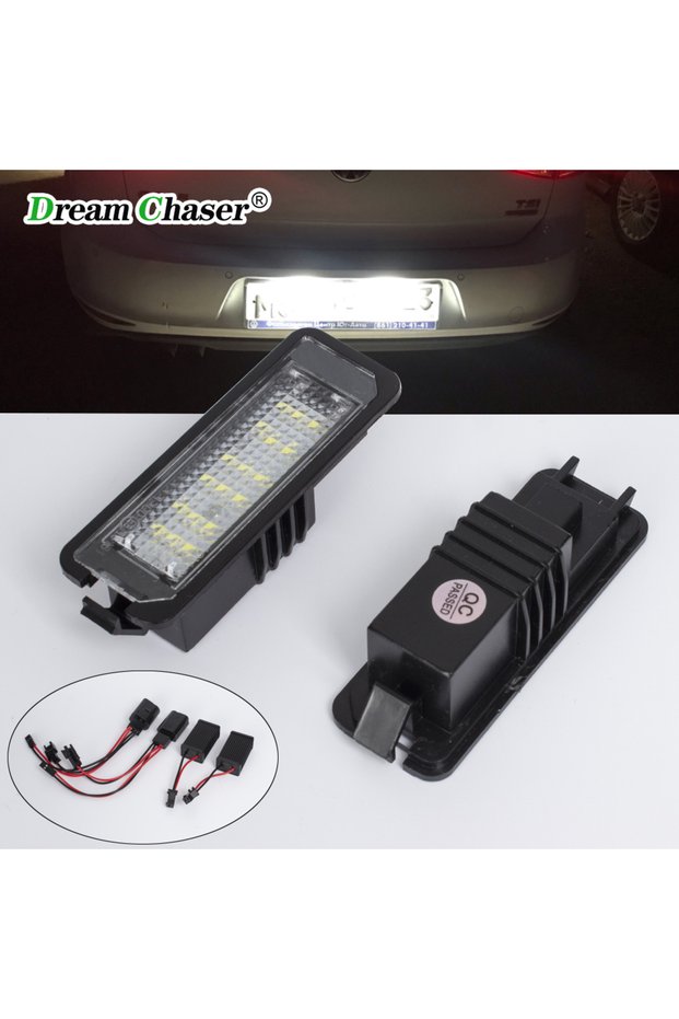 For vw Passat B6 CC Eos Golf 4 5 6 7 MK7 Polo Superb Seat Leon Altea 2PCS LED Number License Plate L