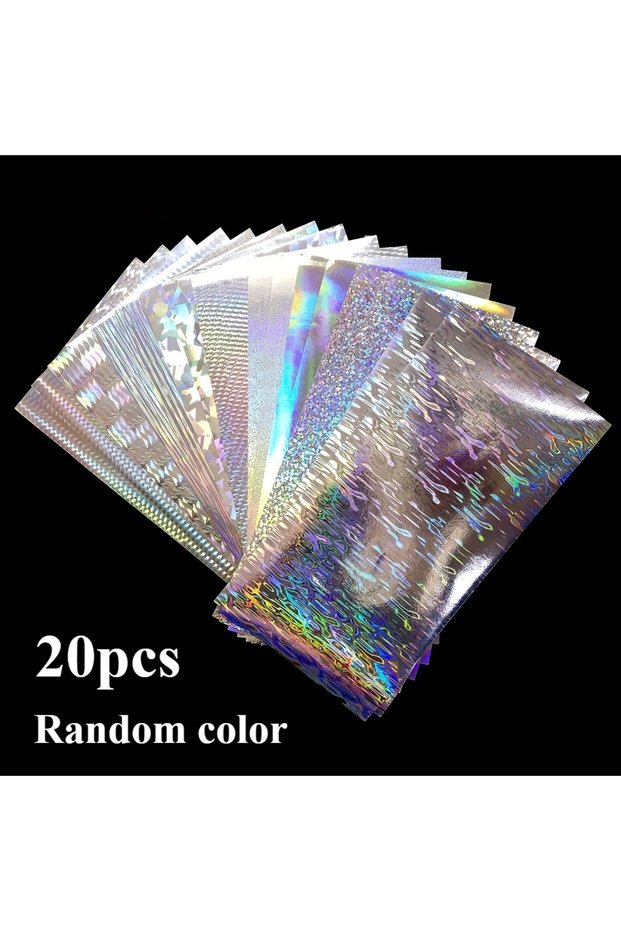 11pcs 11/20 PCS of Mixed-color Reflective Silver Fishing Bait Stickers, Laser Waterproof Beige Film,