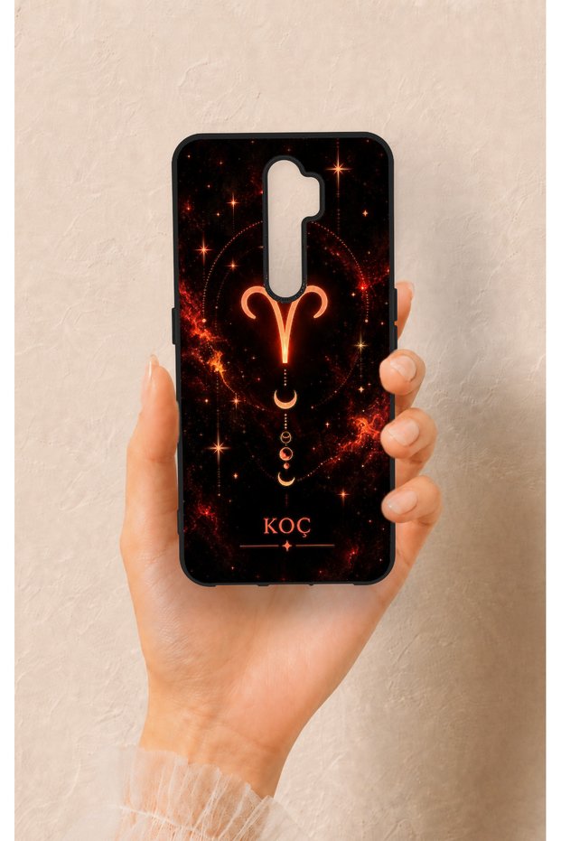 Oppo A9 2020 Compatible Silicone Case with Aries Zodiac Sign Design.