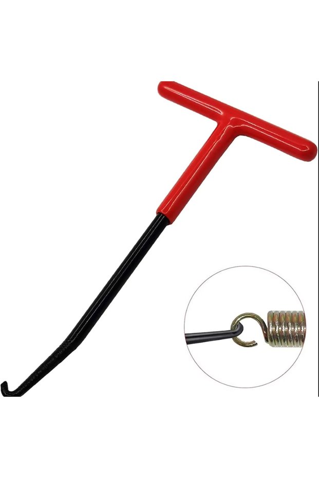 CORAL RED Motorcycle Exhaust Spring Hook T Shaped Handle Exhaust Pipe Spring Wrench Puller Installer