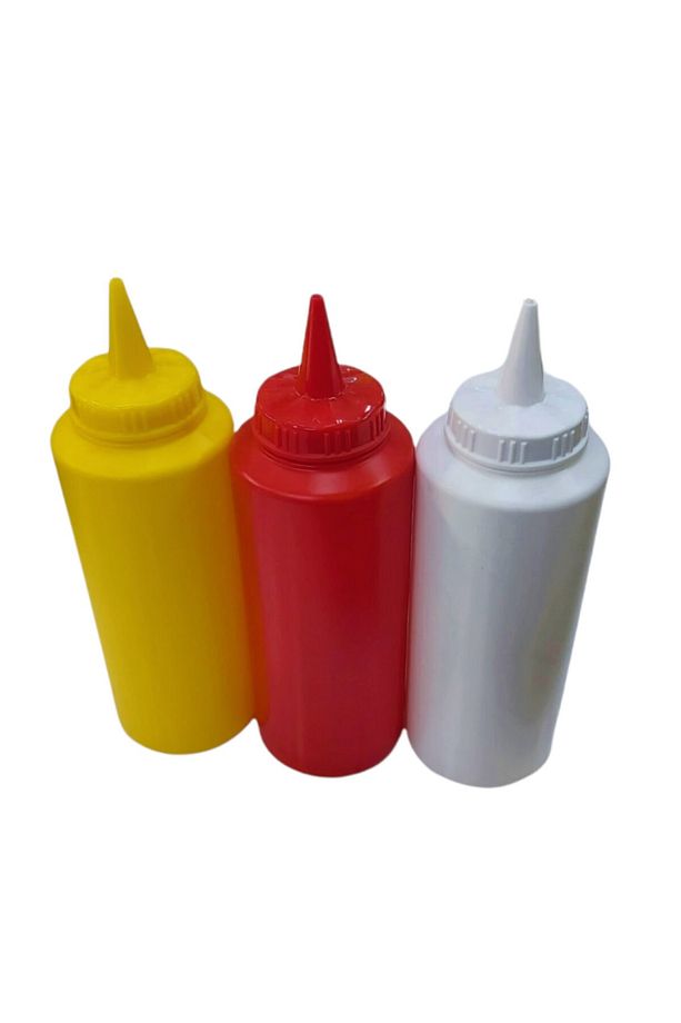 1000 ml 3 Adet Renkli Sosluk Fişek Ketçap-mayonez-hardal - 2