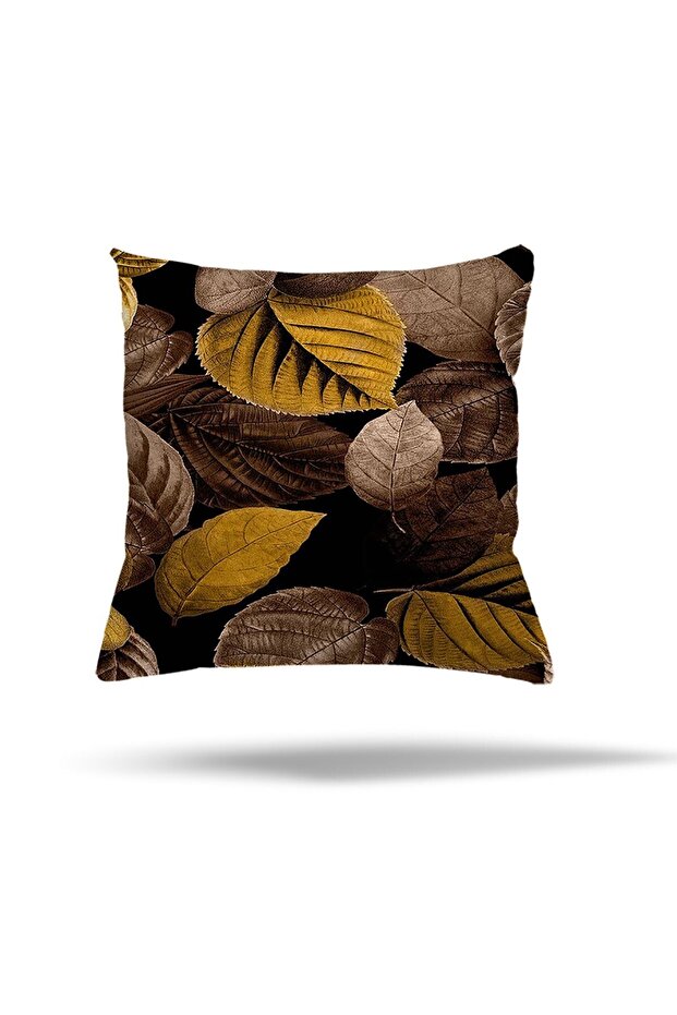 Leaf Flower Leopard Pattern Hidden Zippered Pillow Case Throw Pillow Cover Seat Pillow Case