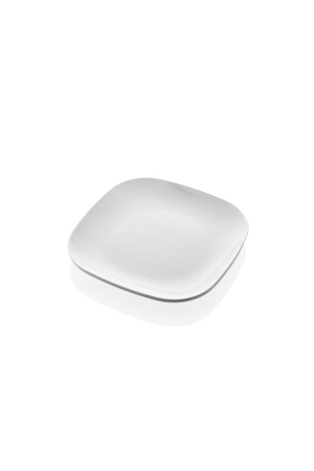 Melamine 6 Pieces Square Serving 21 cm White 21X21X2.4 cm 258 Gr