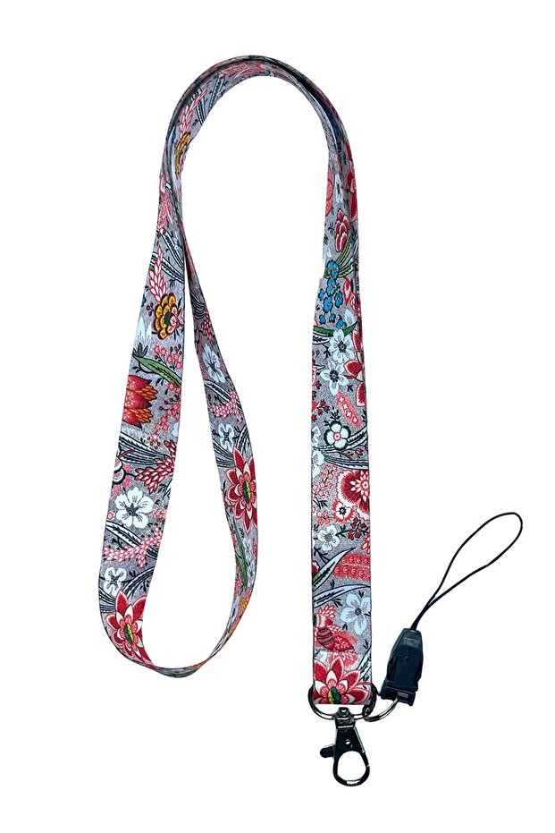 Flower Motif Neck Rope and Phone Strap