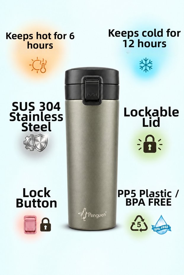 500 ml Coffee Thermos Tea Thermos with Filter Thermos Cup Sus304 Steel Leak-Proof Bpa Free
