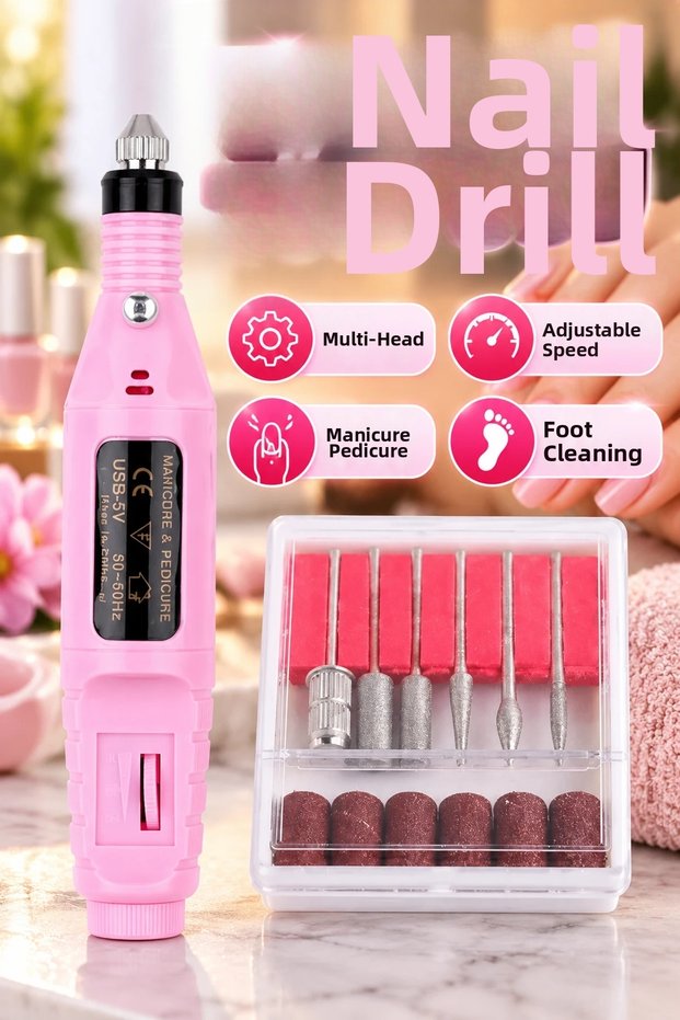 Electric Manicure and Pedicure File Set, Artificial Nail and Callus Remover Care Device