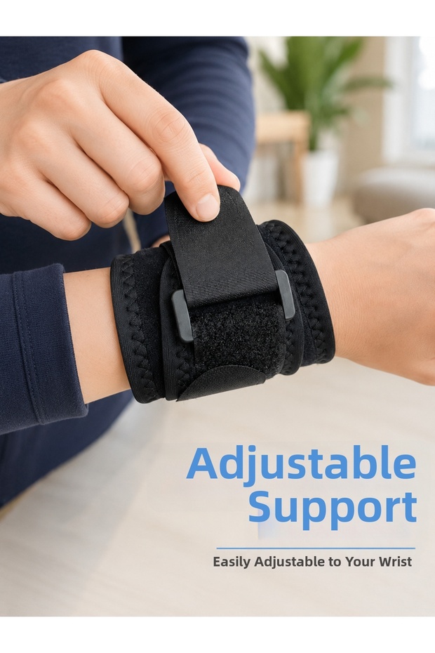 Wrist Support Adjustable Double Band Velcro Sports Wristband