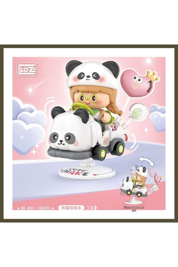 LZ-4307 LOZ PANDA ROCKING RIDE 188-PIECE BLOCK TOY SET BX
