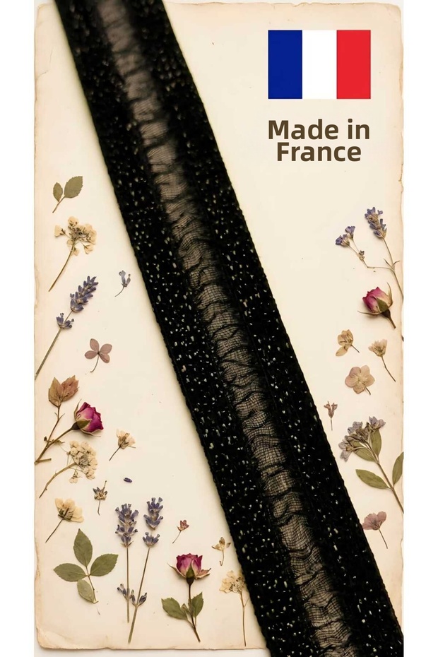 French Design Tulle and Sequin Trim - 12 mm - 10 Meters