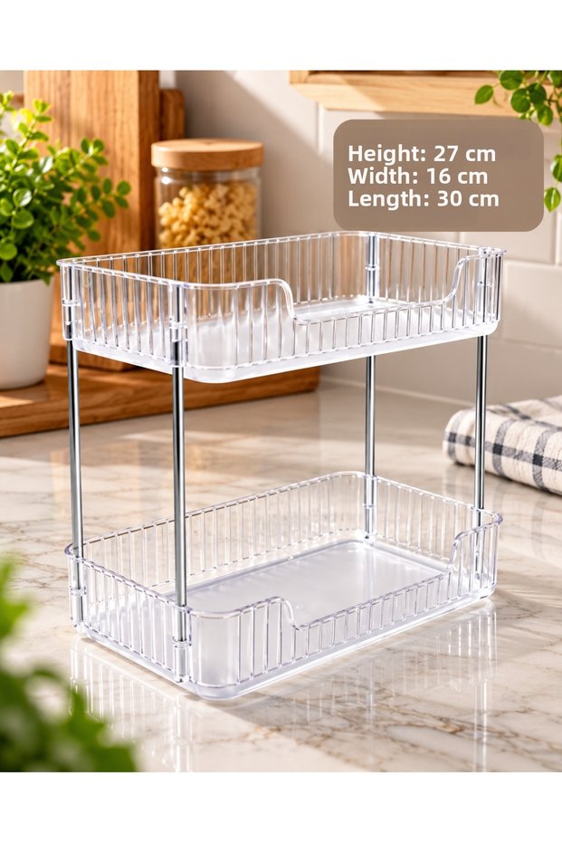 TRKPlastik Transparent Organizer, 2-Tier