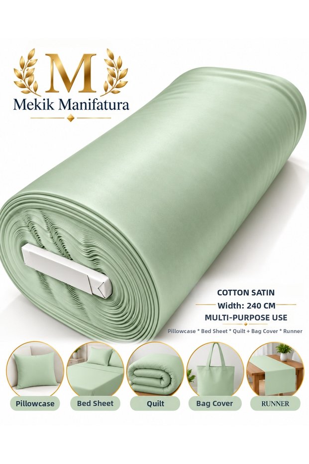 Mat Cotton Satin Fabric 240 cm Most Versatile Solid Color Hobby Fabric