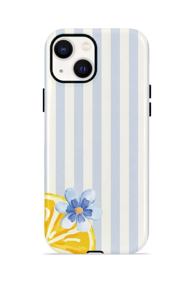 غطاء Vorian مزدوج الطبقة لحماية iPhone 14 Plus بلون Blue Lemon Blossom