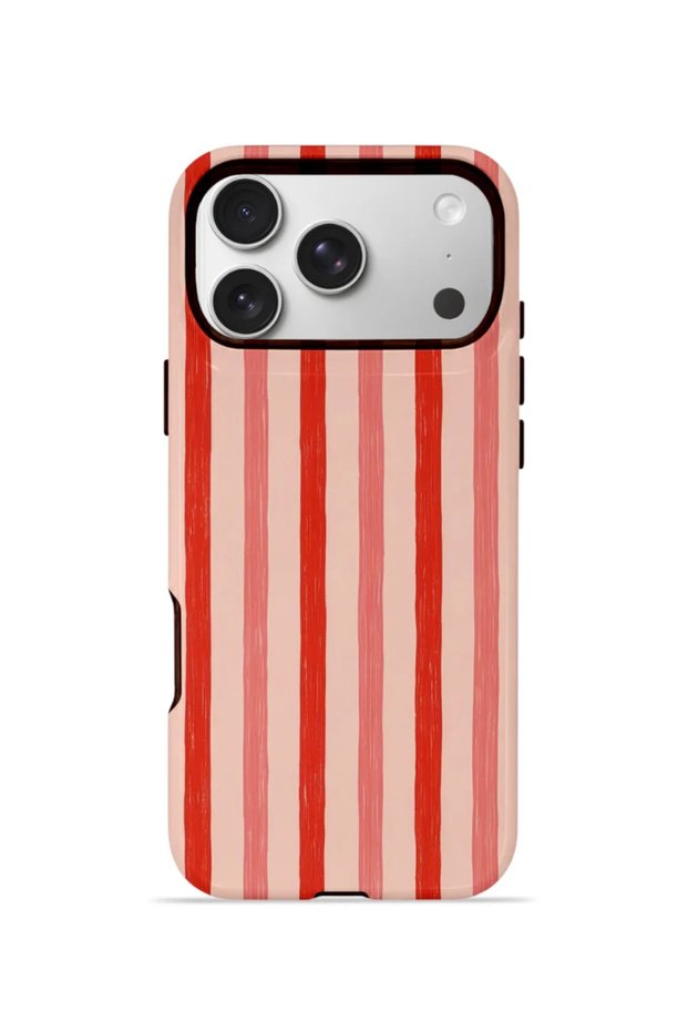 iPhone 17 Pro Vorian MagSafe Double-Layered Case, Coral Cream Stripe