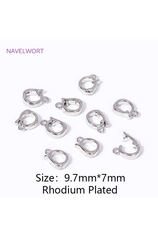 4 pieces Rhodium Plated 18K Gold Plated Hinged Necklace Enhancer,For Jewelry Making Supplies Pendant