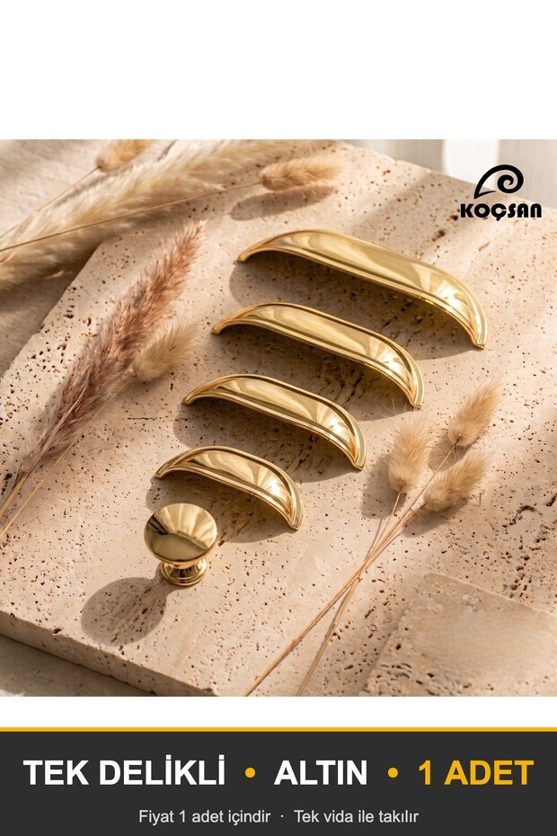 Mussel Gold Button Handle Luxury Country Kitchen Furniture Cabinet Drawer Handle 35 mm Diameter