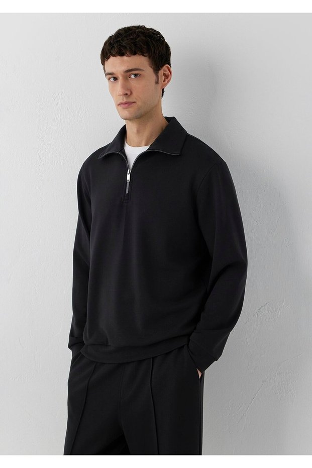 Soft-Premium (TENCEL™) Modal-Blend half-zip Sweatshirt 0S20043-900
