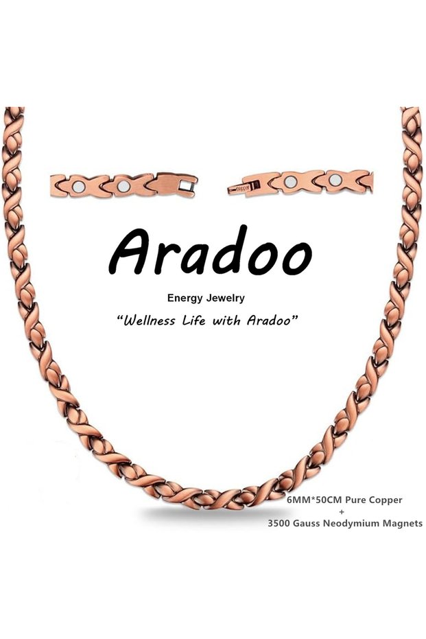 N-C001 ARADOO Serpentine Luxury Pattern Pure Copper Necklace for Men Women Premium Collar Jewelry Gi