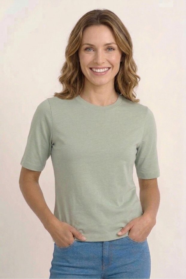 WOMEN'S OVERSIZED Crew Neck Jersey Jersey Fabric