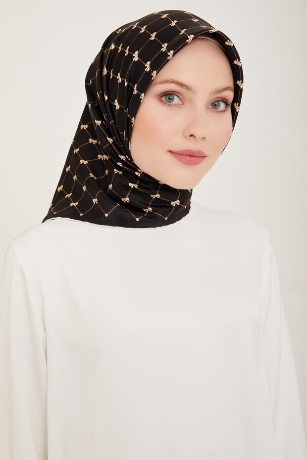 Silk Scarf - 4006-05 Black Twill