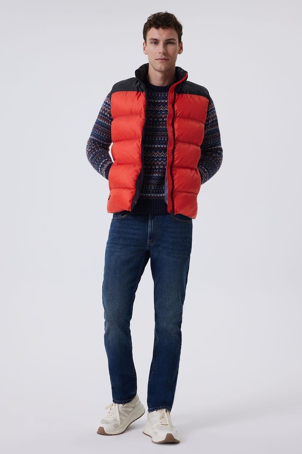 Blaın men's vest orange-black