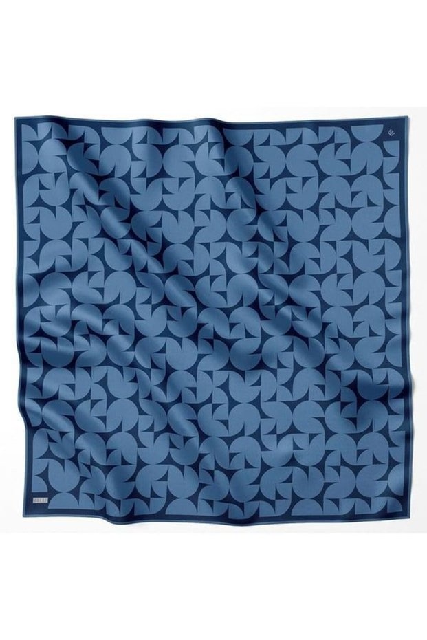 Silk Scarf - 4117-54 Blue Twill