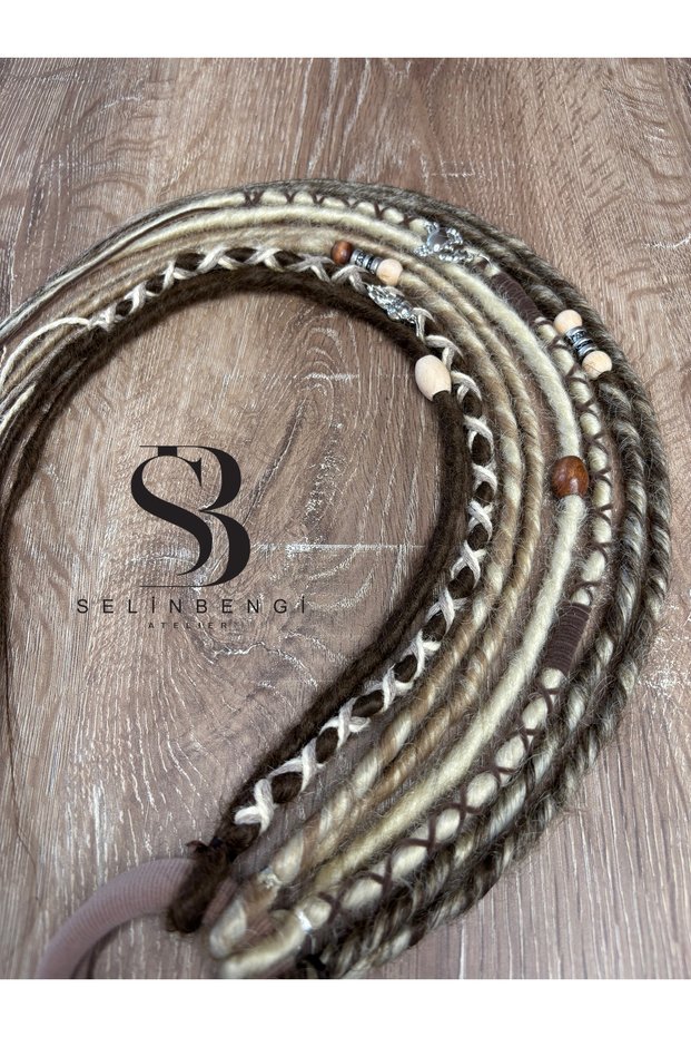 8-Pack of 50 cm Platinum & Light Ash Blonde & Dark Ash Blonde Rasta Hair Ties.