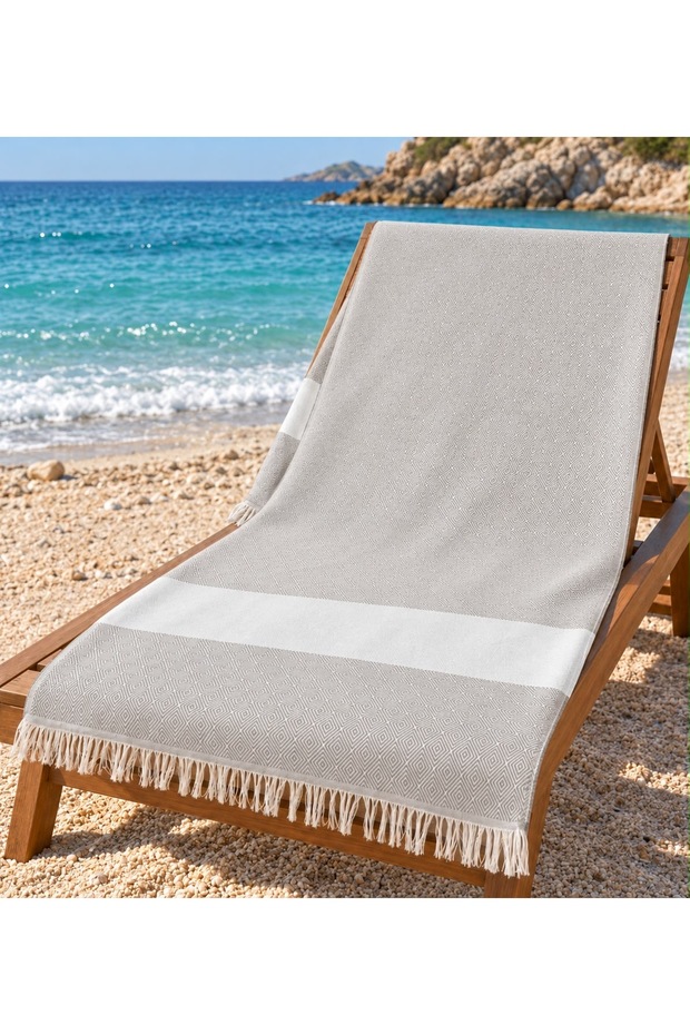 COTTON DIAMOND-PATTERNED PEŞTEMAL