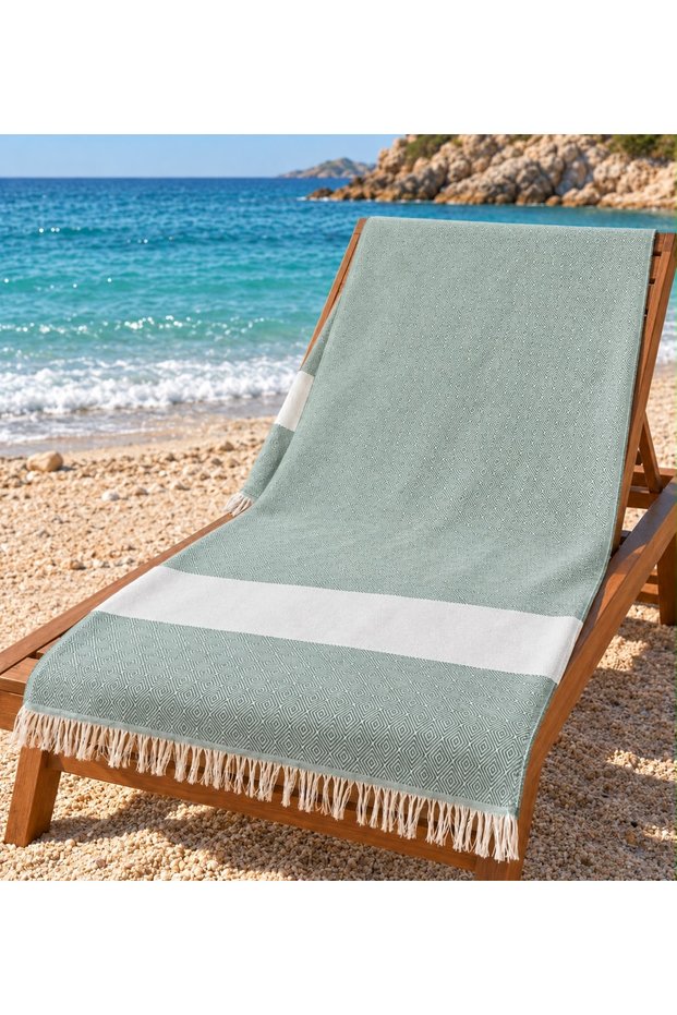 COTTON DIAMOND-PATTERNED PEŞTEMAL