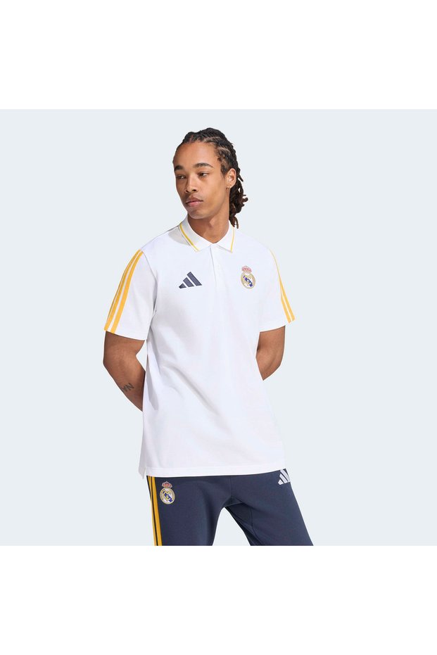 Real Madrid Dna Men's White Polo T-Shirt