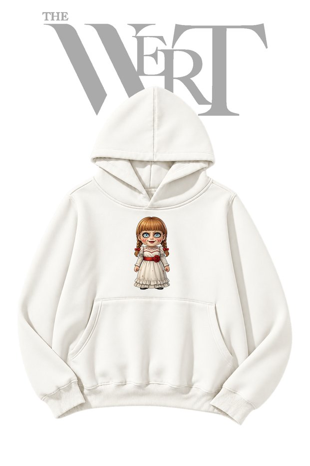 Scary Baby 2 Pre-Printed White Hooded Sweatshirt (2-Ply)