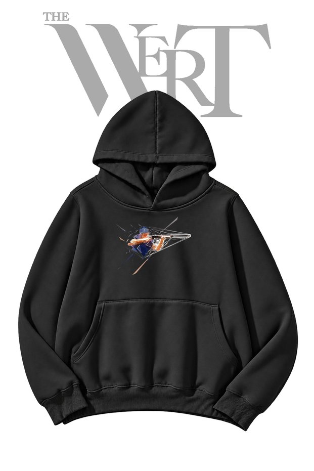 Atici Avcı Pre-Printed Black Hooded Sweatshirt (2-Ply)