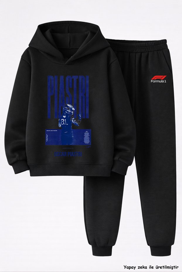 OSCAR PİASTRİ NEW SEASON PRINTED 3-PLY QUALITY SWEATSHIRT AND SWEATPANTS KIDS' SET