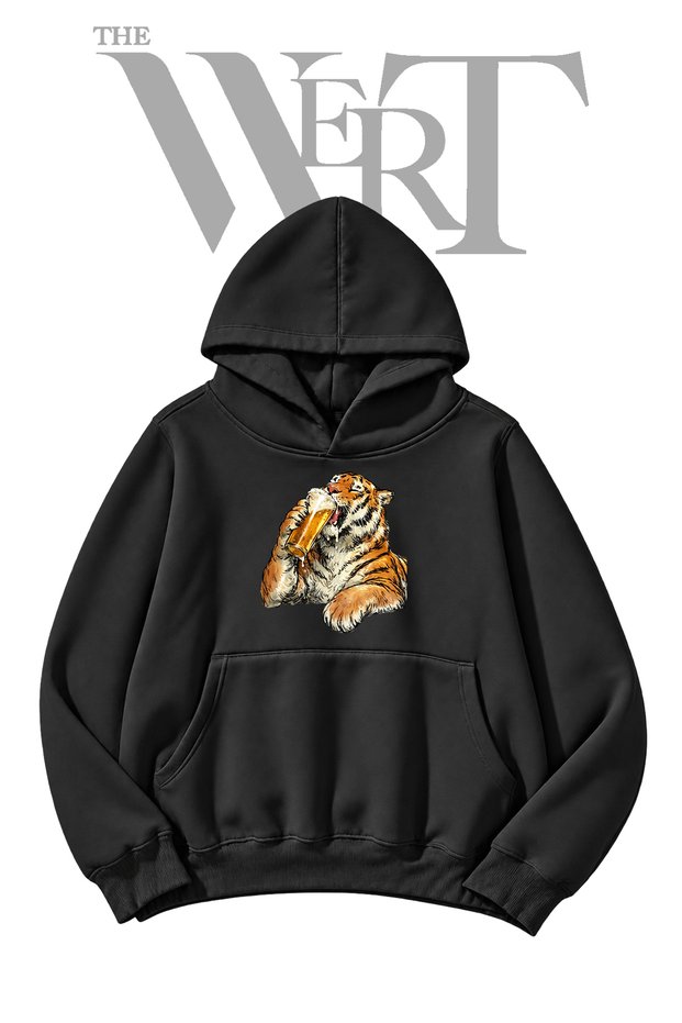Tiger Beer Pre-Printed Black Hooded Sweatshirt (2-Ply)