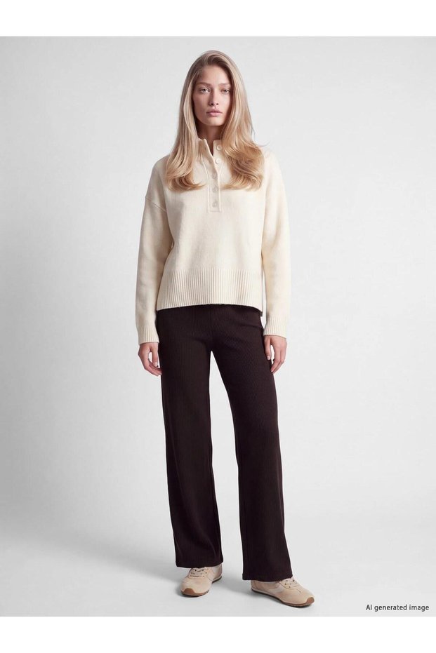Women's Knit Pants with Elastic Waistband (W6)