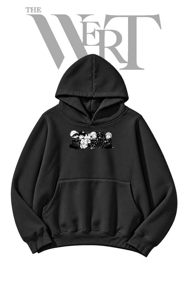 Jujutsu Kaisen Chibi Pre-Printed Black Hoodie (2-Ply)