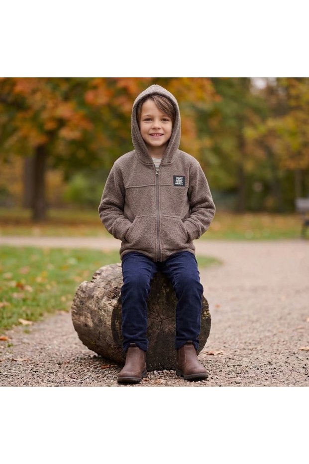 Boys' & Girls' Hooded Fleece-Lined Jacket with Pockets