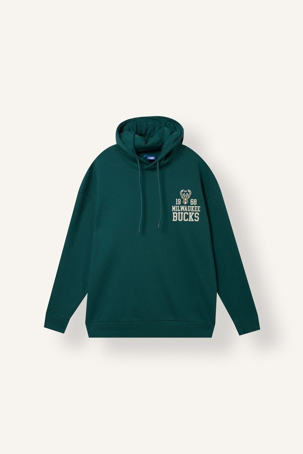 NBA Milwaukee Bucks Oversized Printed Hoodie I8883AX26WN